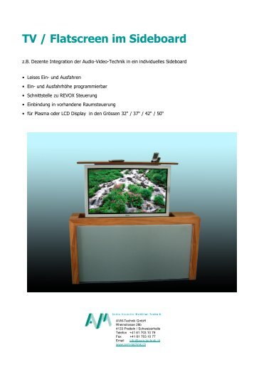 TV / Flatscreen im Sideboard