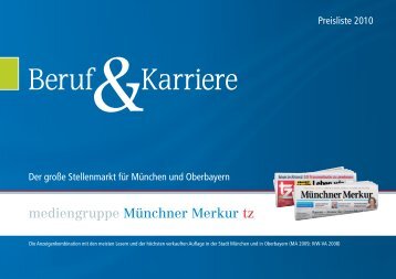 Beruf Karriere - mediengruppe Münchner Merkur tz - Mediadaten ...