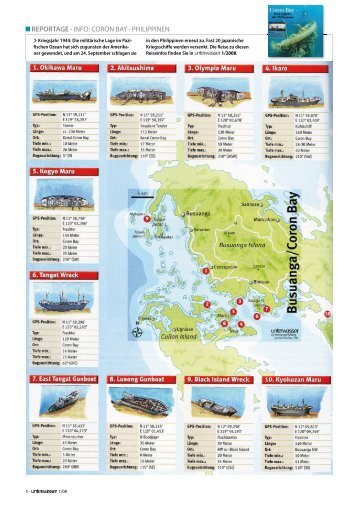 p REPORTAGE · INFO: CORON BAY · PHILIPPINEN - Unterwasser