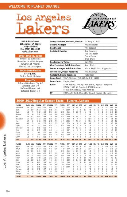 Phoenix Suns 2010-11 Media Guide - NBA Media Central