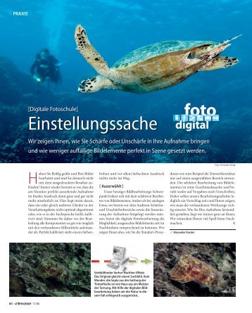 Einstellungssache - Unterwasser