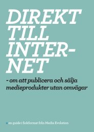 - om att publicera och sälja medieprodukter utan omvägar