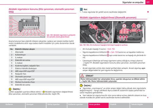 ŠKODA Roomster KULLANMA KILAVUZU - Media Portal - Škoda Auto