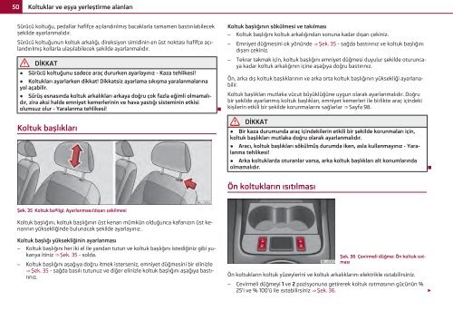 ŠKODA Roomster KULLANMA KILAVUZU - Media Portal - Škoda Auto