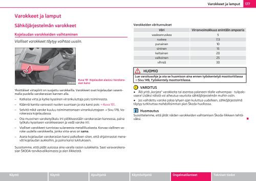 ŠKODA Fabia KÄYTTÖOHJEKIRJA - Media Portal - Škoda Auto