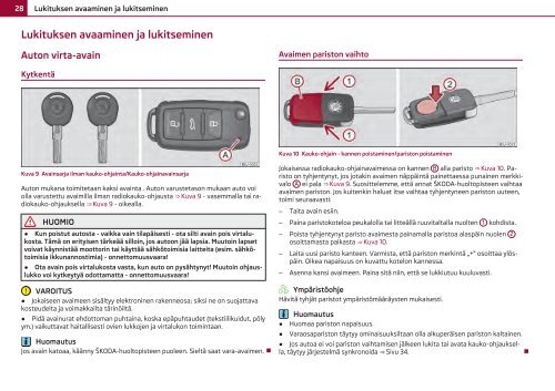 ŠKODA Fabia KÄYTTÖOHJEKIRJA - Media Portal - Škoda Auto