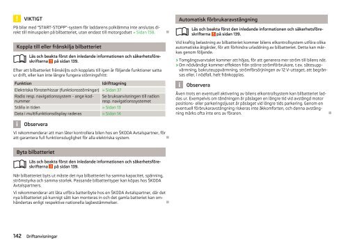 ŠKODA Roomster Instruktionsboken - Media Portal - Škoda Auto