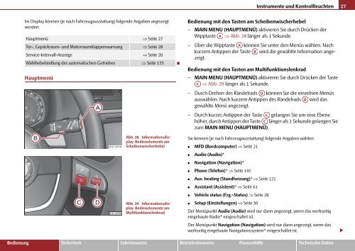 Bedienungsanleitung - Media Portal - Škoda Auto