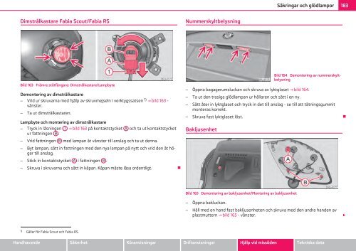 ŠKODA Fabia INSTRUKTIONSBOK - Media Portal - Škoda Auto