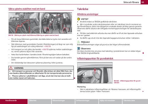 ŠKODA Fabia INSTRUKTIONSBOK - Media Portal - Škoda Auto