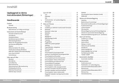 ŠKODA Octavia INSTRUKTIONSBOK - Media Portal - Škoda Auto