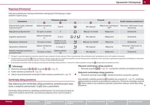 ŠKODA Roomster INSTRUKCJA OBSŁUGI - Media Portal - Škoda ...