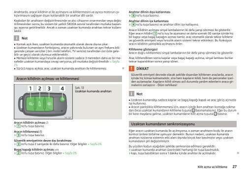 ŠKODA Rapid Kullanma kılavuzu - Media Portal - Škoda Auto