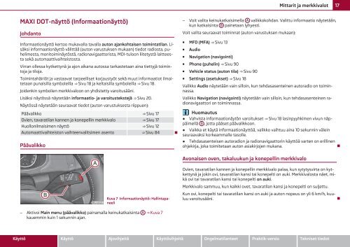 ŠKODA Roomster KÄYTTÖOHJEKIRJA - Media Portal - Škoda Auto