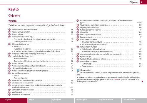 ŠKODA Superb KÄYTTÖOHJEKIRJA - Media Portal - Škoda Auto