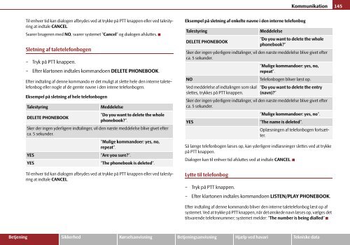 ŠkodaOctavia INSTRUKTIONSBOG - Media Portal