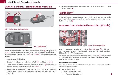 ŠkodaOctavia NACHTRAG ZUR BETRIEBSANLEITUNG