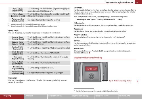 ŠKODA Superb INSTRUKTIONSBOG - Media Portal