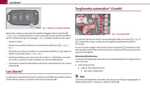 ŠkodaOctavia SUPPLEMENTO LIBRETTO D'USO E MANUTENZIONE