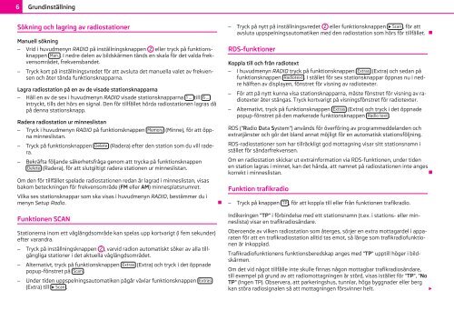 RADIO BOLERO INSTRUKTIONSBOK - Media Portal - Škoda Auto