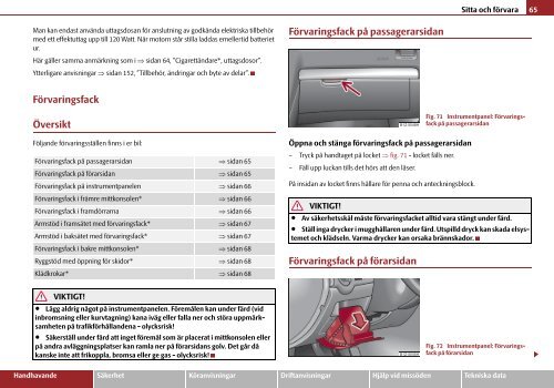 ŠkodaOctavia Tour INSTRUKTIONSBOK - Media Portal - Škoda Auto