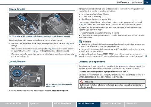 ŠKODA Fabia MANUAL DE UTILIZARE - Media Portal - Škoda Auto