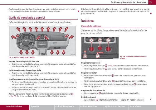 ŠKODA Fabia MANUAL DE UTILIZARE - Media Portal - Škoda Auto