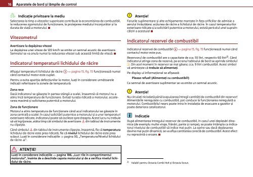 ŠKODA Octavia MANUAL DE UTILIZARE - Media Portal - Škoda Auto