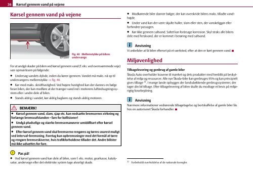 ŠkodaSuperb TILLÆG TIL BETJENINGSVEJLEDNING