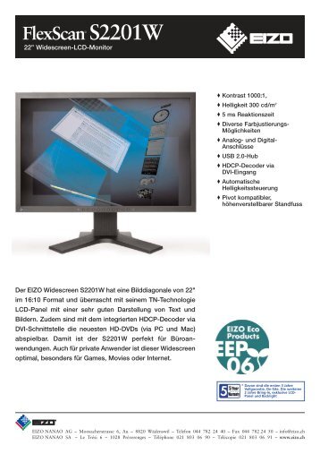 FlexScan S2201W - Eizo