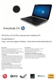 PSG Consumer 1C12 HP Notebook Datasheet - Digitec