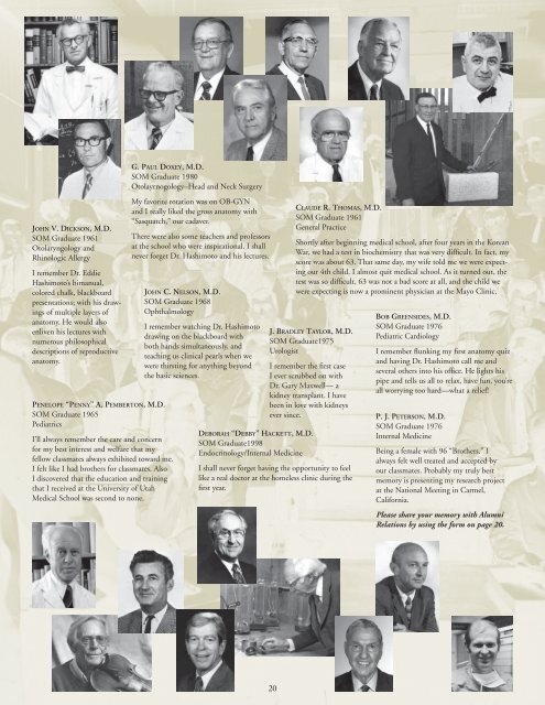 2005 Centennial Issue - University of Utah - School of Medicine