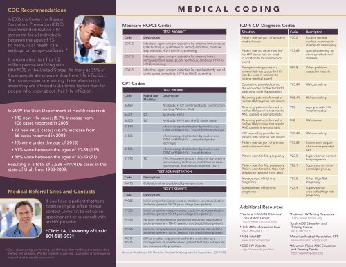 MEDICAL CODING - University of Utah - School of Medicine