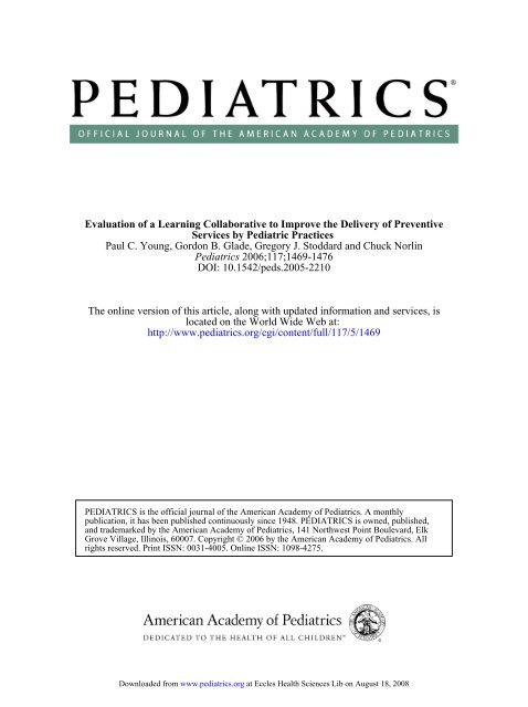 Evaluation of a Learning Collaborative to Improve the Delivery of ...