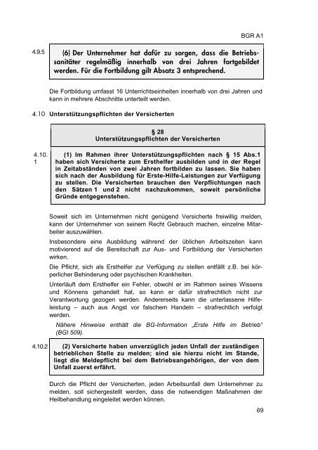 BGR A1 Grundsätze der Prävention - Berufsgenossenschaft Handel ...