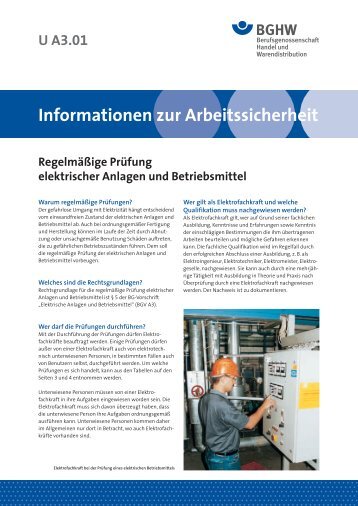 U A3.01 Regelm.Prüfung elektrischer Anlagen und Betriebsmitel.indd