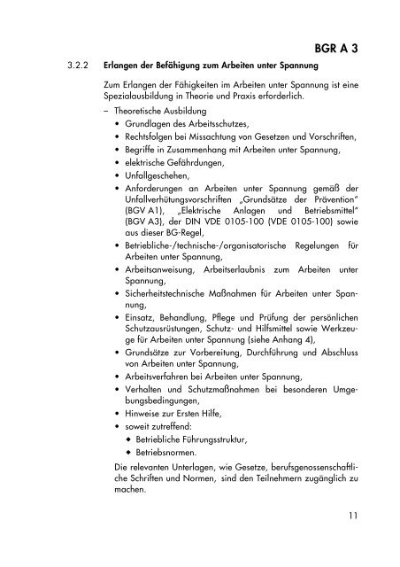 Arbeiten unter Spannung an elektrischen Anlagen und Betriebsmitteln