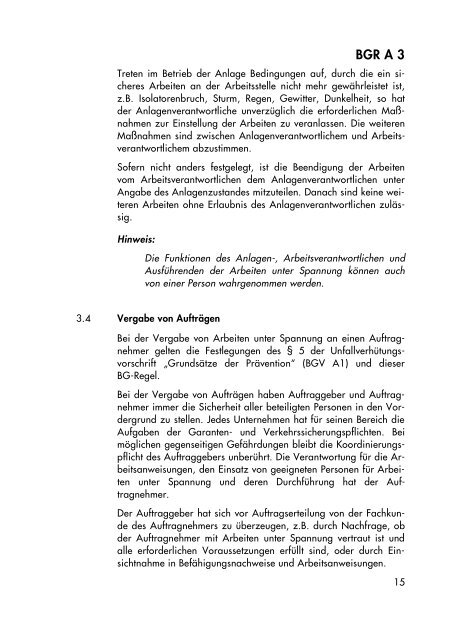 Arbeiten unter Spannung an elektrischen Anlagen und Betriebsmitteln