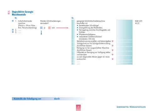 Sicherheits-Check Lebensmittel- Verkaufsstellen im PDF-Format