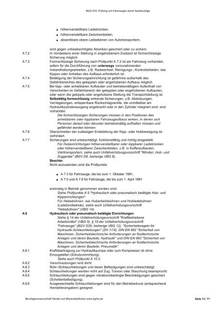 Prüfung von Fahrzeugen durch Sachkundige