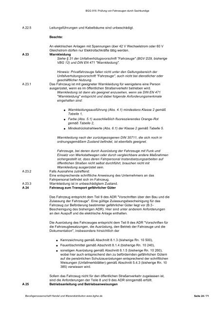 Prüfung von Fahrzeugen durch Sachkundige