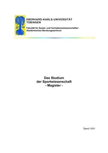 Studienführer - Hochschulsport Universität Tübingen