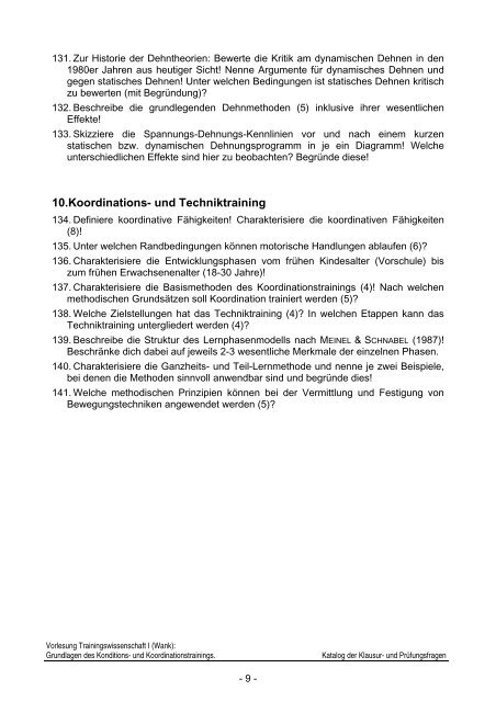 Trainingswissenschaft I: „Grundlagen der Trainingswissenschaft ...