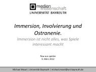Immersion, Involvierung und Ostranenie - Medienwissenschaft ...