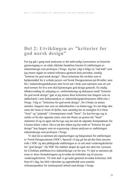 kriterier for god norsk design - Arkitektur- og designhøgskolen i Oslo ...