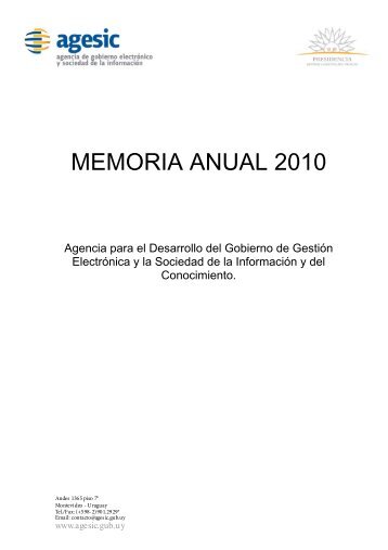 MEMORIA ANUAL 2010 - Portal del Estado Uruguayo