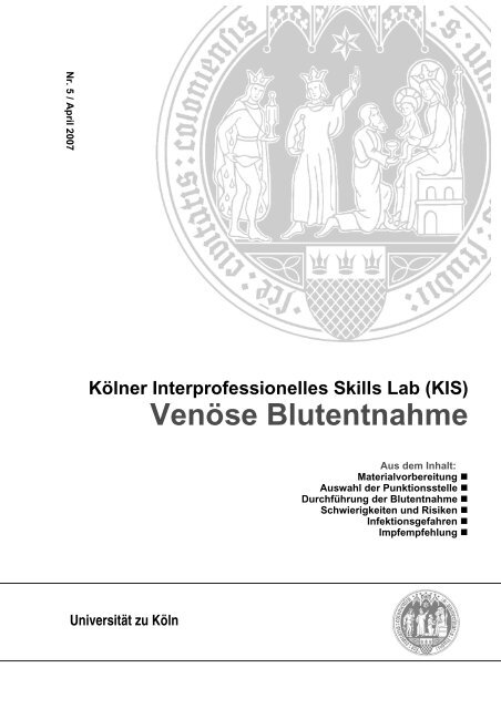 (KIS) Venöse Blutentnahme - Mediwiki - Universität zu Köln