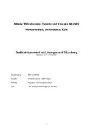 Klausur Mikrobiologie, Hygiene und Virologie SS 2006 - Mediwiki ...