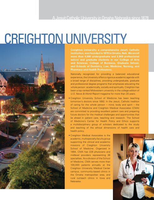 A Jesuit Catholic University In Omaha Nebraska Since 1878