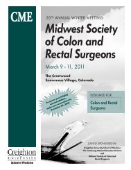 Midwest Society of Colon and Rectal Surgeons - Creighton ...